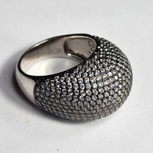 Elegant 925 Silver Pave Ring